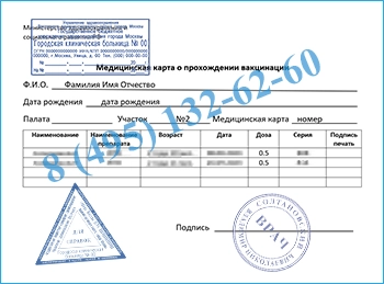 Заказать справку о прививке от папилломавируса — Красногорск